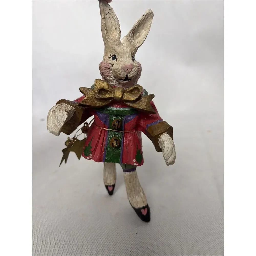House of Hatten White Rabbit Reach for the Stars Large Christmas Ornament